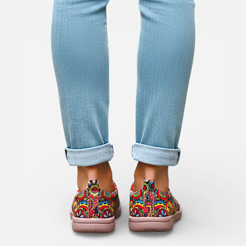 AtelierMocassin Mocassins Femme en Toile Multicolore Slip-On