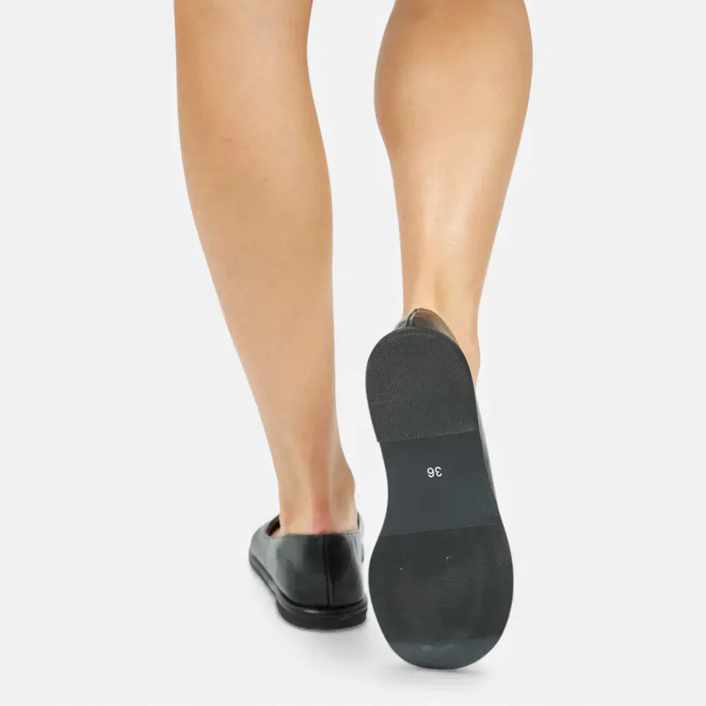 AtelierMocassin Mocassins Femme Slip-On en Cuir Noir Souple