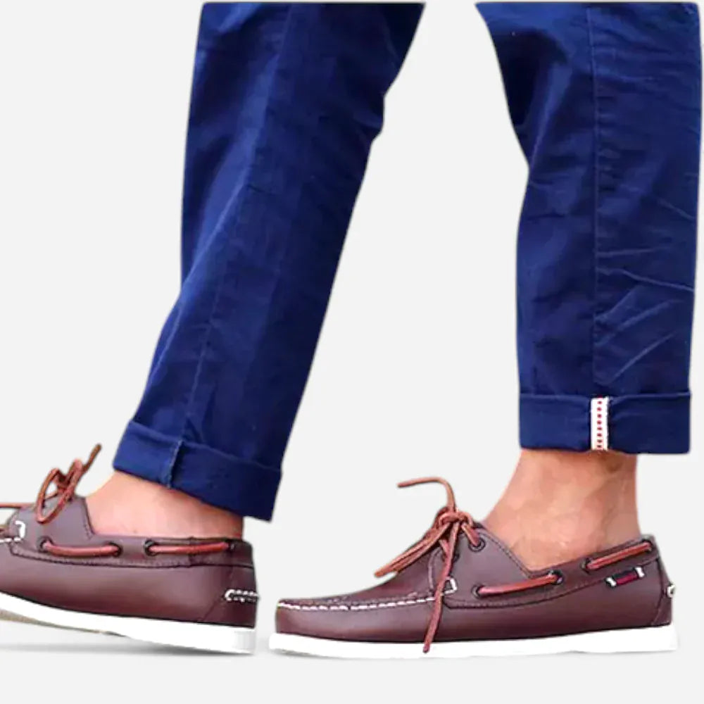 AtelierMocassin Mocassins Homme Bateau en Cuir Marron