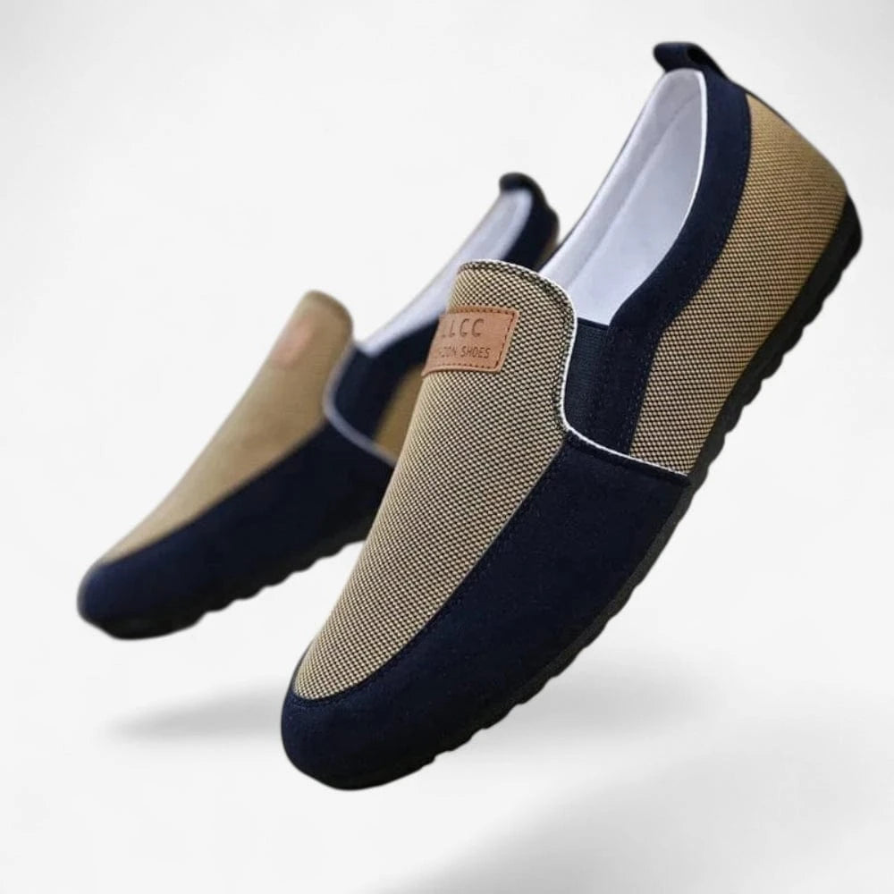 AtelierMocassin Mocassins Homme Bicolores en Toile – Confort Casual Chic