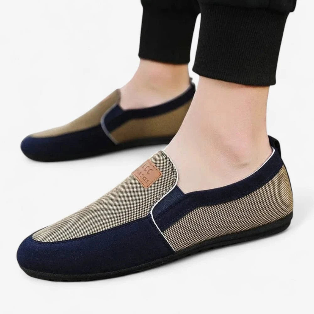 AtelierMocassin Mocassins Homme Bicolores en Toile – Confort Casual Chic