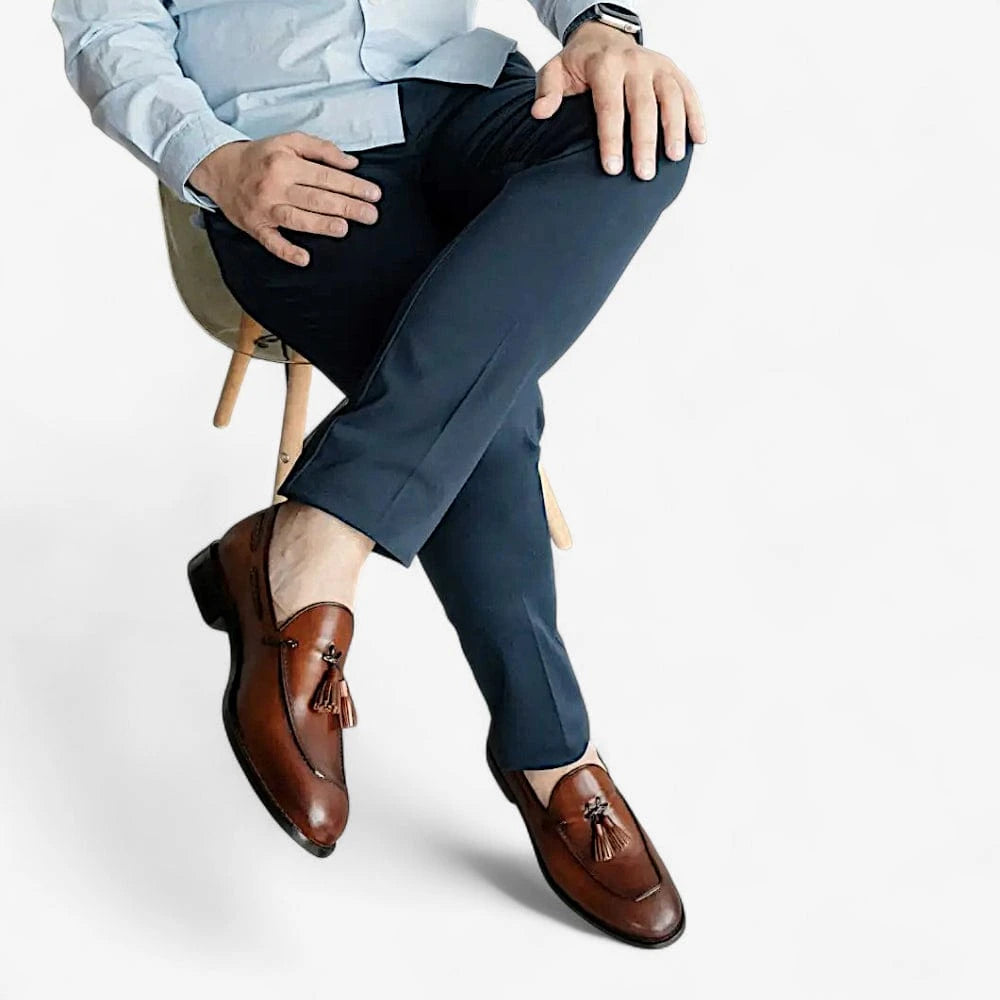 AtelierMocassin Mocassins Homme Cuir Marron à Gland