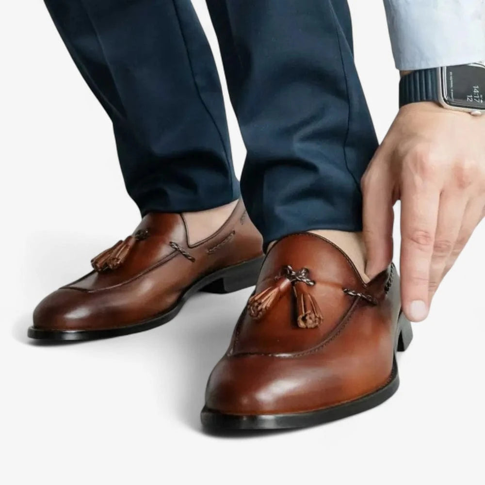 AtelierMocassin Mocassins Homme Cuir Marron à Gland