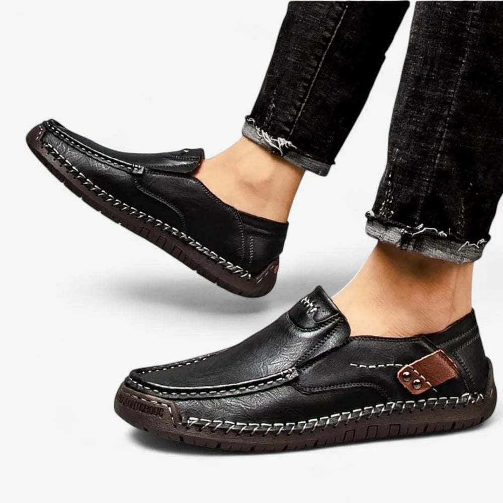 AtelierMocassin Mocassins Homme Cuir Noir Confort – Souplesse et Style