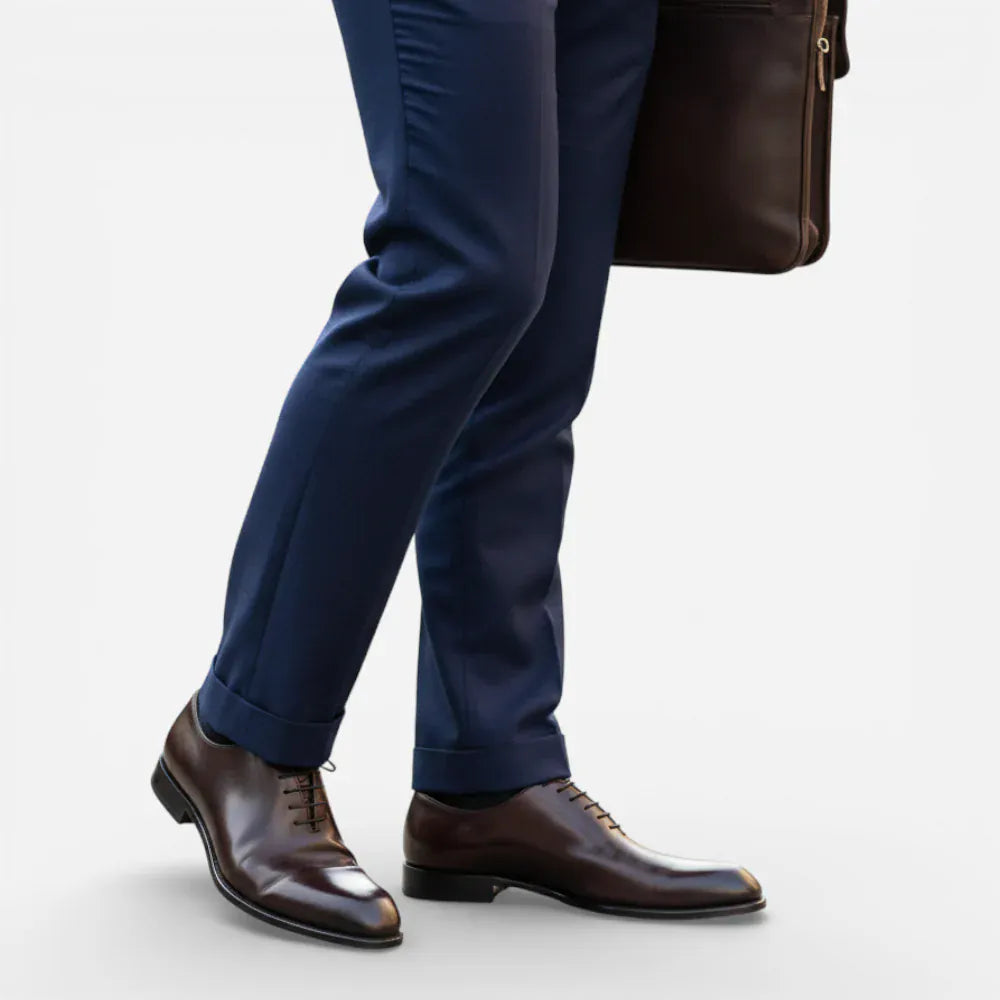 AtelierMocassin Mocassins Homme d'Affaire en Cuir Marron Derby