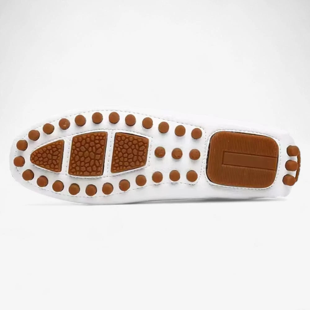 AtelierMocassin Mocassins Homme en Cuir Blanc