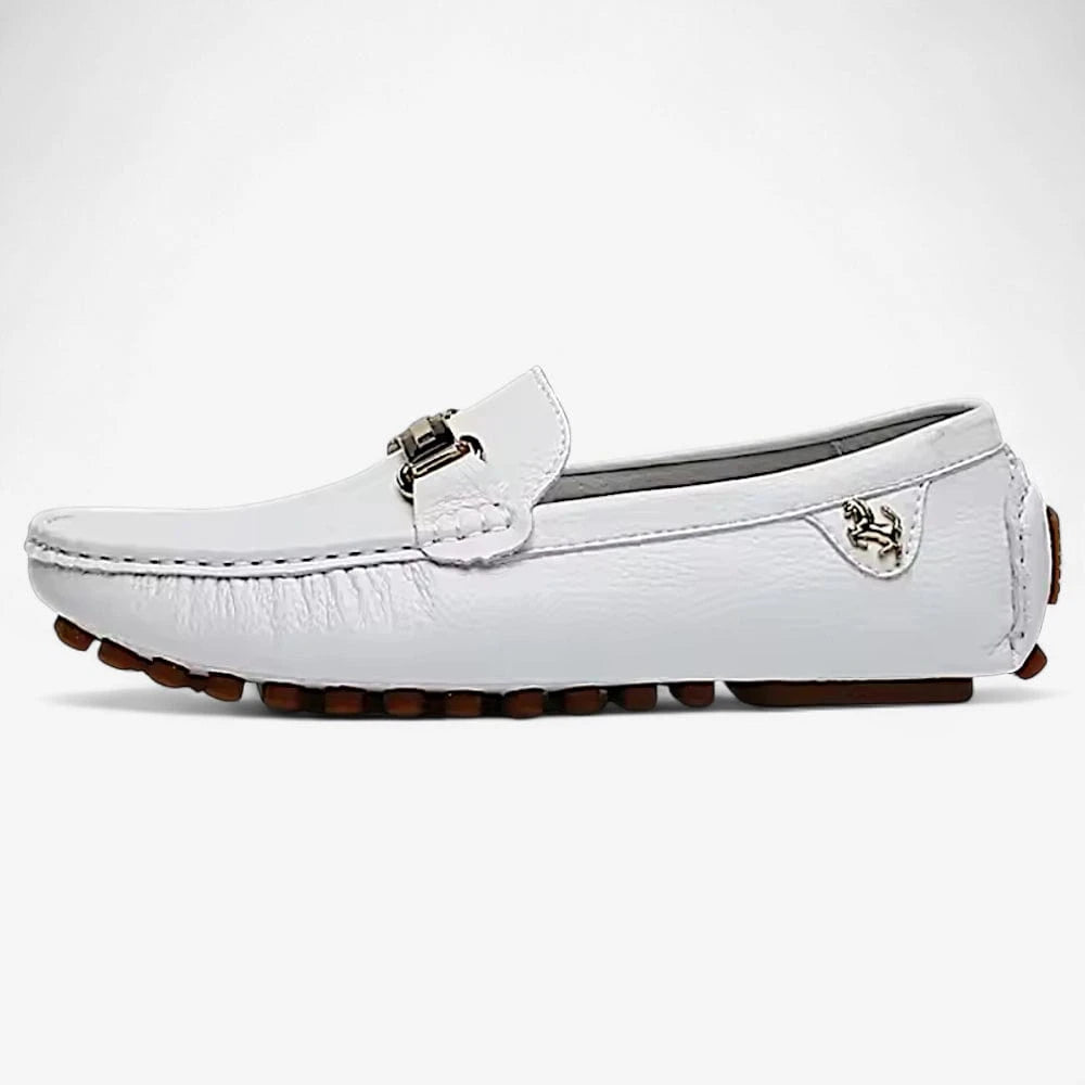 AtelierMocassin Mocassins Homme en Cuir Blanc