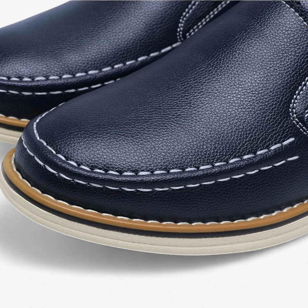 AtelierMocassin Mocassins Homme en Cuir Bleu Marine – Confort Slip-on Casual
