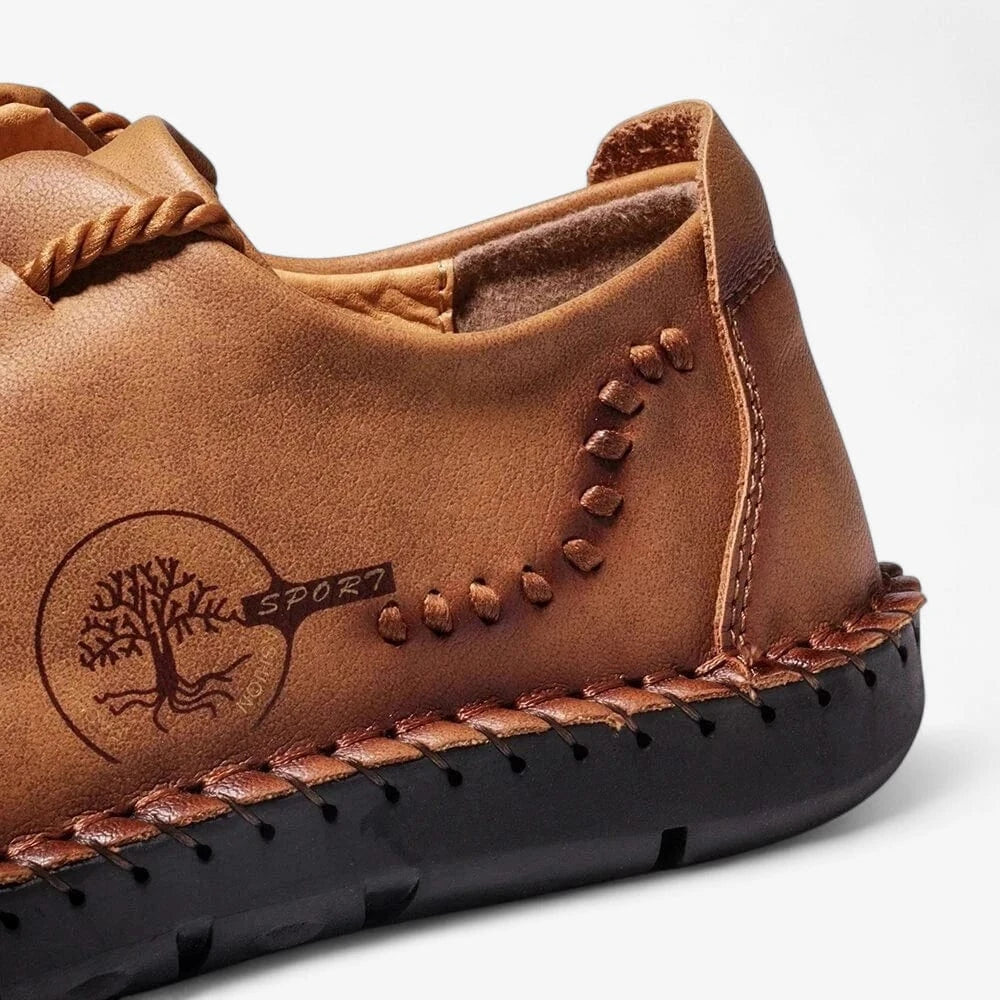 AtelierMocassin Mocassins Homme en Cuir Marron Casual à Lacets – Style Confort et Moderne