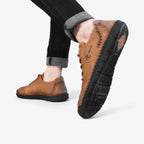 AtelierMocassin Mocassins Homme en Cuir Marron Casual à Lacets – Style Confort et Moderne