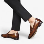 AtelierMocassin Mocassins Homme en Cuir Marron – Élégance Classique