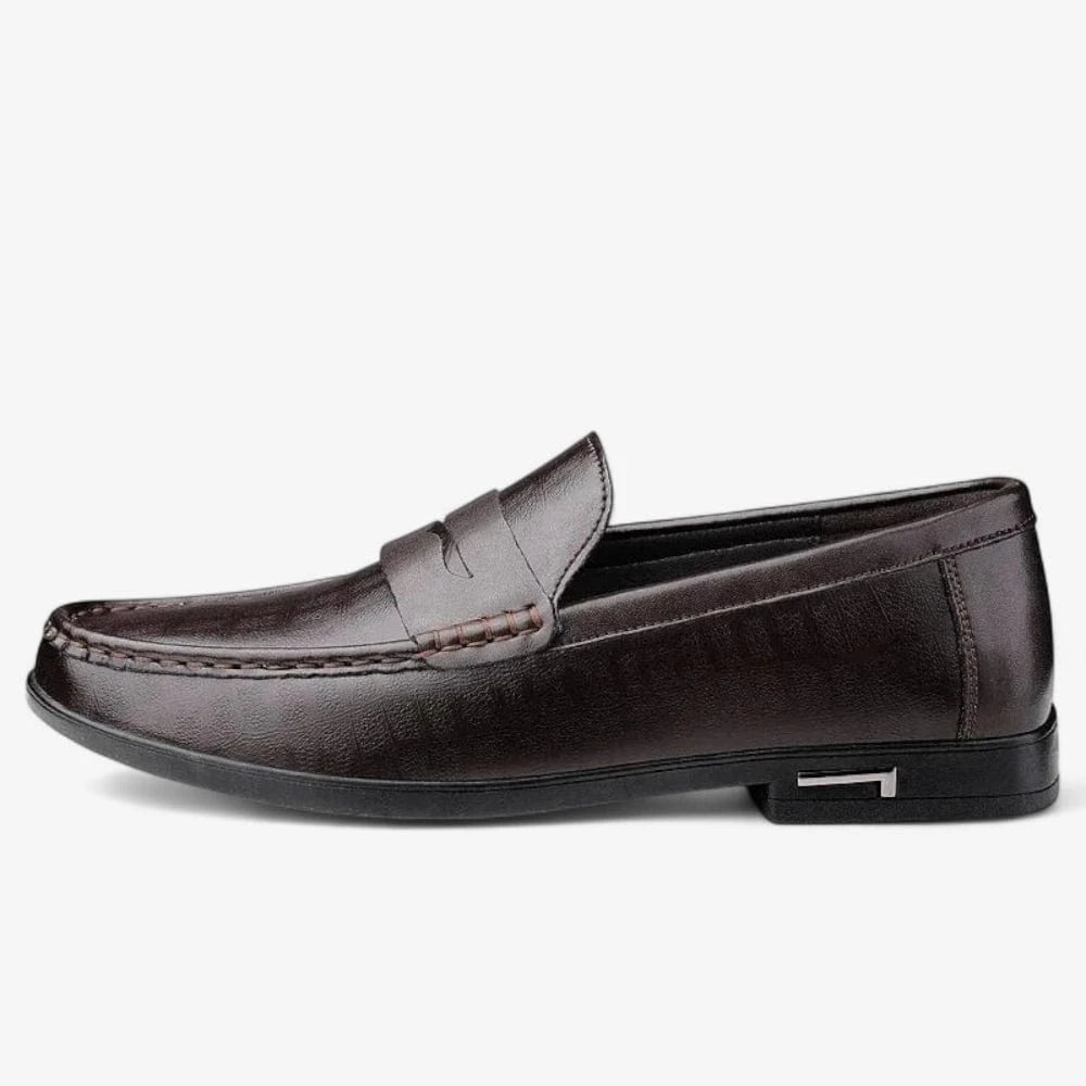 AtelierMocassin Mocassins Homme en Cuir Marron Penny Loafer – Élégance Intemporelle