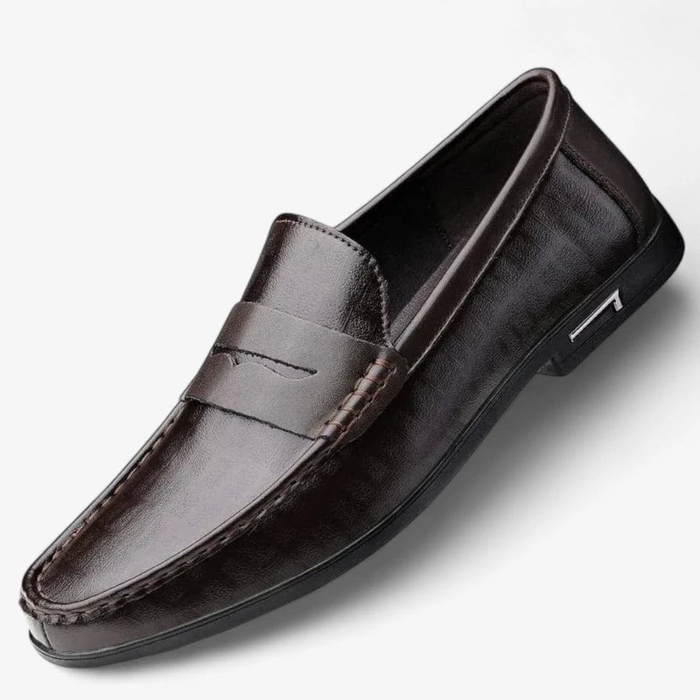 AtelierMocassin Mocassins Homme en Cuir Marron Penny Loafer – Élégance Intemporelle