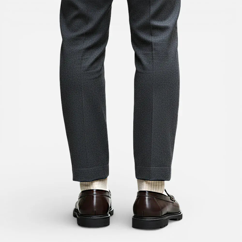 AtelierMocassin Mocassins Homme en Cuir Marron Penny Loafer Slip-On