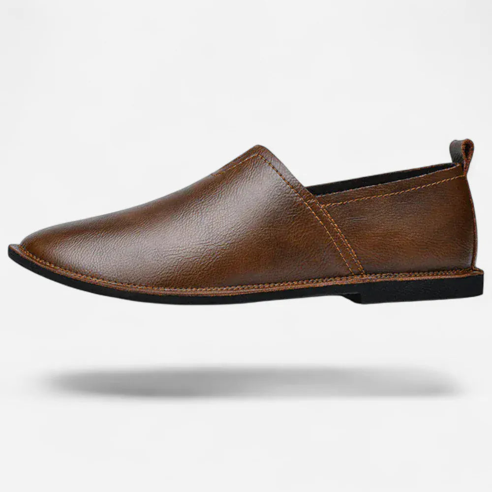 AtelierMocassin Mocassins Homme en Cuir Marron Souple