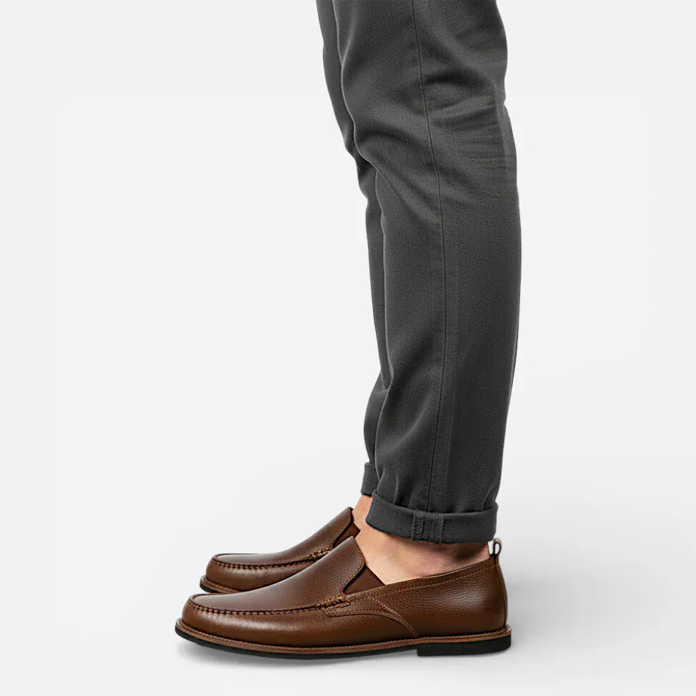 AtelierMocassin Mocassins Homme en Cuir Marron Souple