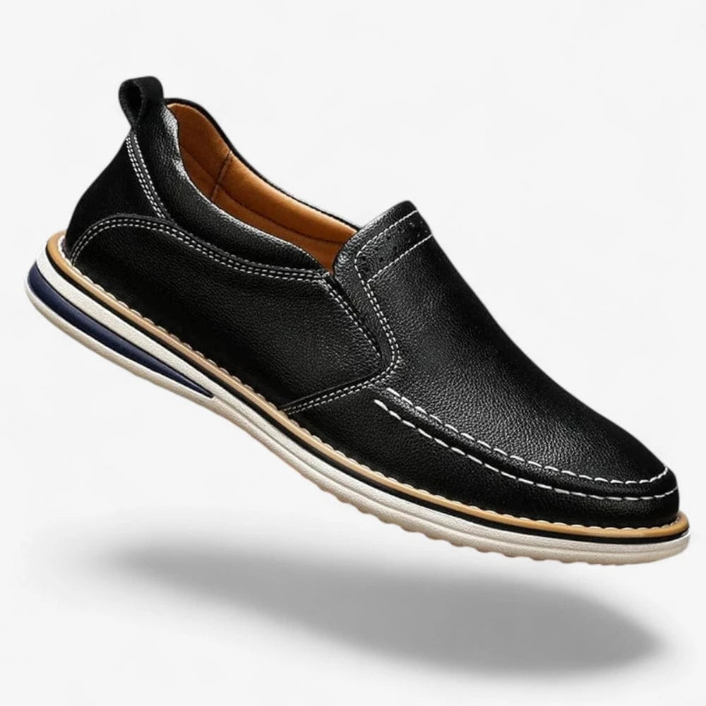 AtelierMocassin Mocassins Homme en Cuir Noir – Confort Slip-on Casual