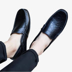 AtelierMocassin Mocassins Homme en Cuir Noir Driver – Style et Confort