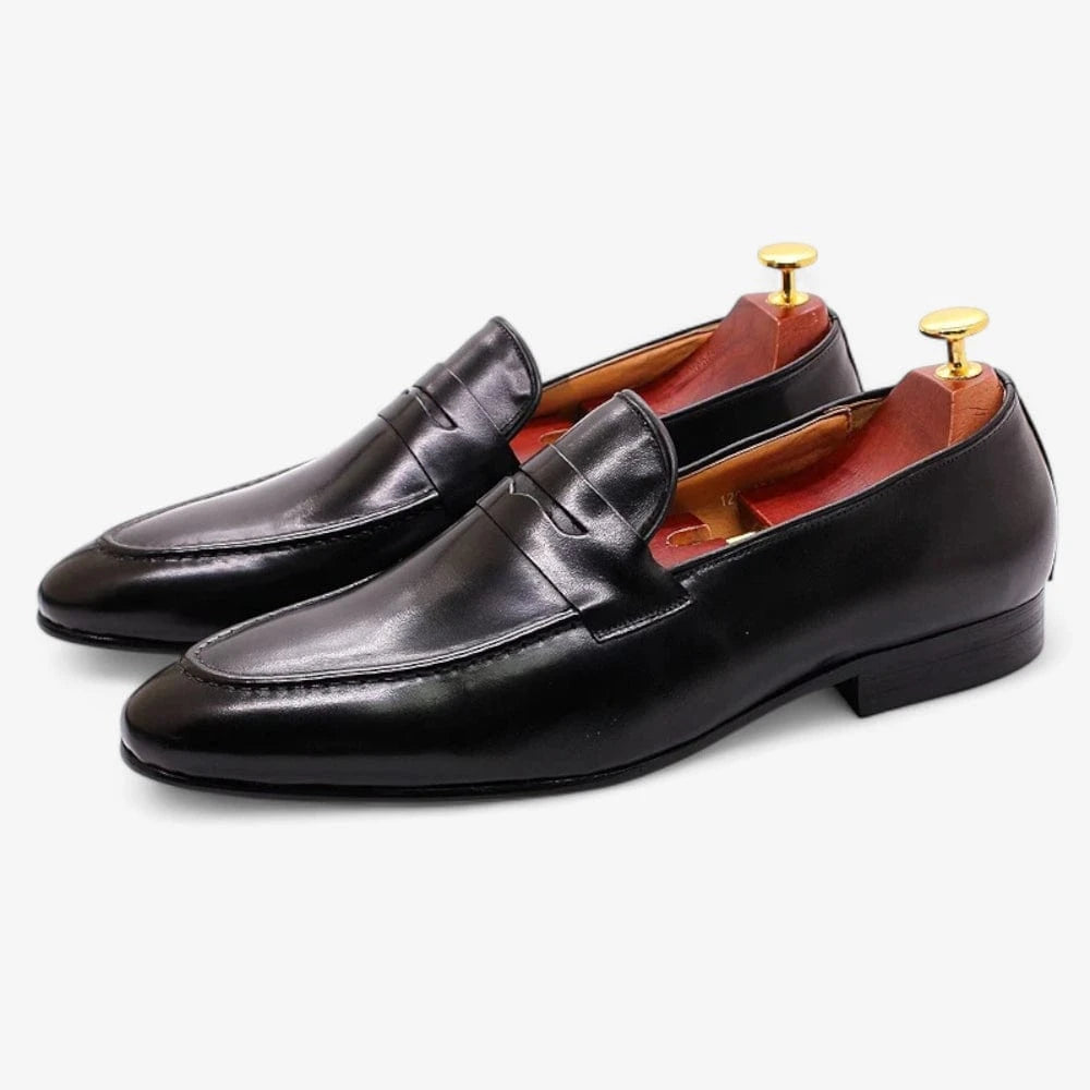 AtelierMocassin Mocassins Homme en Cuir Noir – Élégance Classique