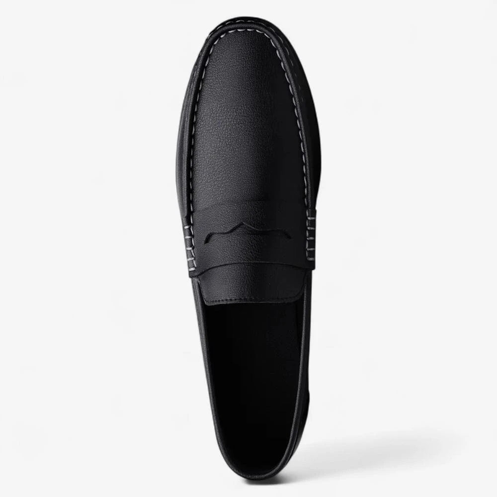 AtelierMocassin Mocassins Homme en Cuir Noir Penny Loafer – Élégance Intemporelle