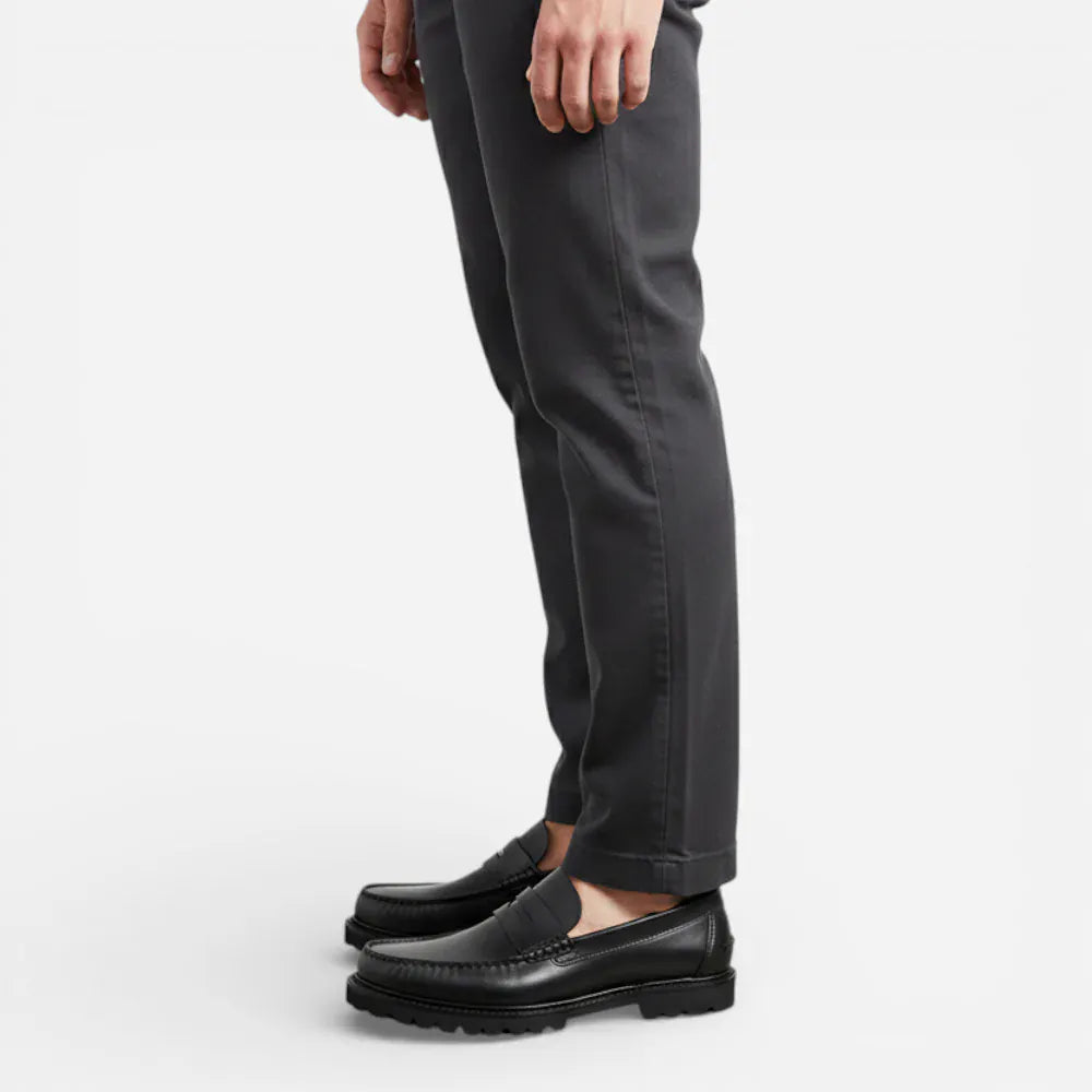 AtelierMocassin Mocassins Homme en Cuir Noir Penny Loafer Slip-On