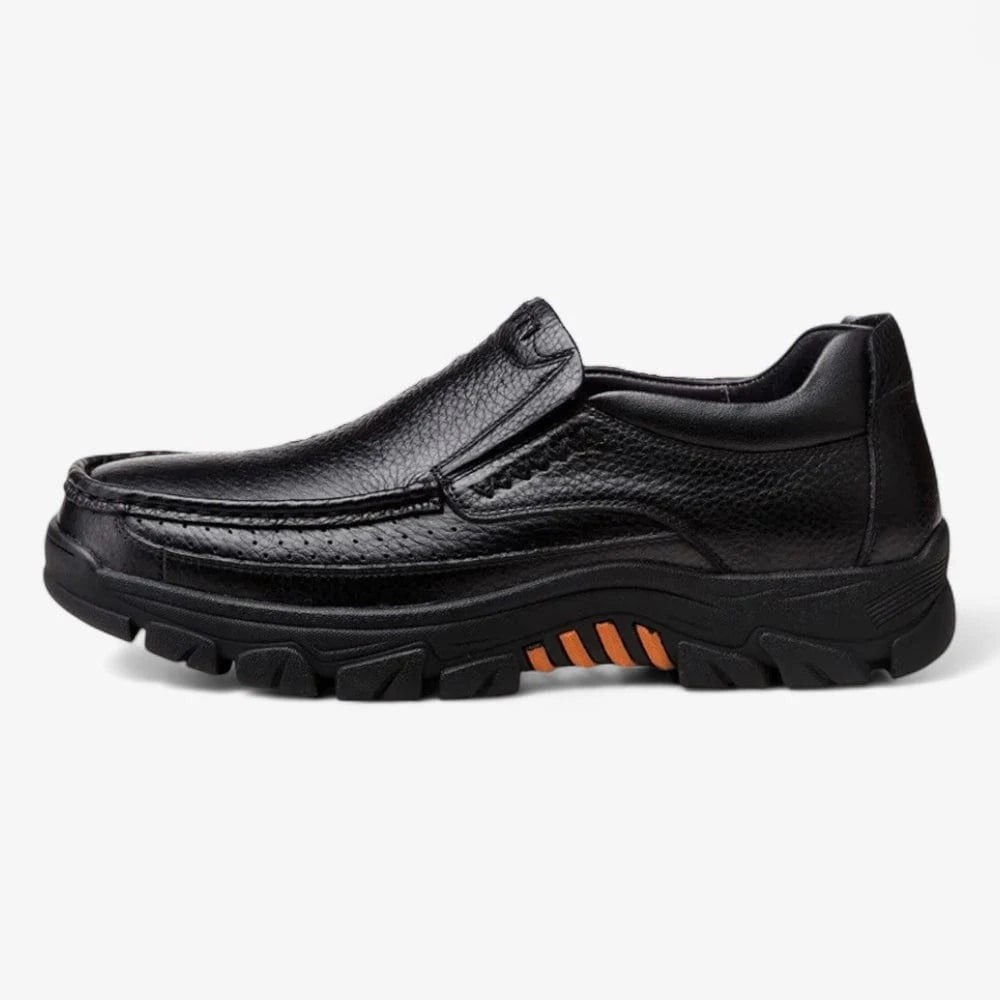 AtelierMocassin Mocassins Homme en Cuir Noir Semelle Antidérapante