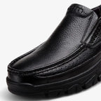 AtelierMocassin Mocassins Homme en Cuir Noir Semelle Antidérapante