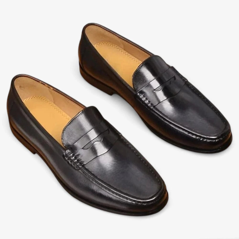 AtelierMocassin Mocassins Homme en Cuir Noir Souple