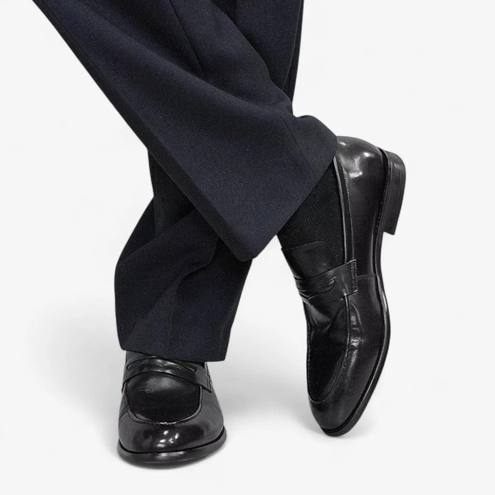 AtelierMocassin Mocassins Homme en Cuir Noir Souple