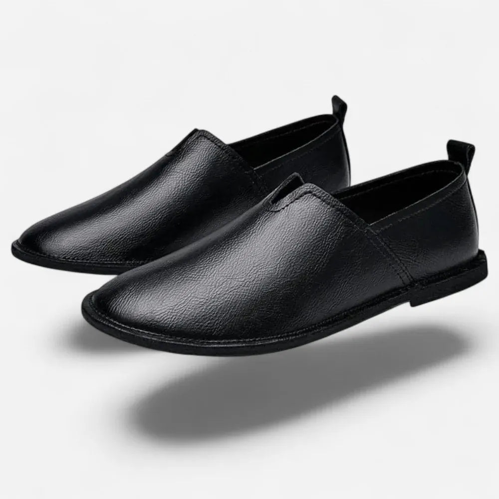 AtelierMocassin Mocassins Homme en Cuir Noir Souple