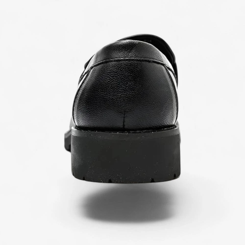 AtelierMocassin Mocassins Homme en Cuir Noir Vernis Penny Loafer