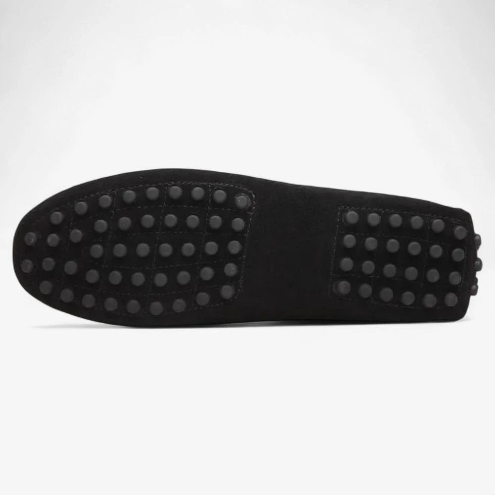 AtelierMocassin Mocassins Homme en Daim Noir Souple