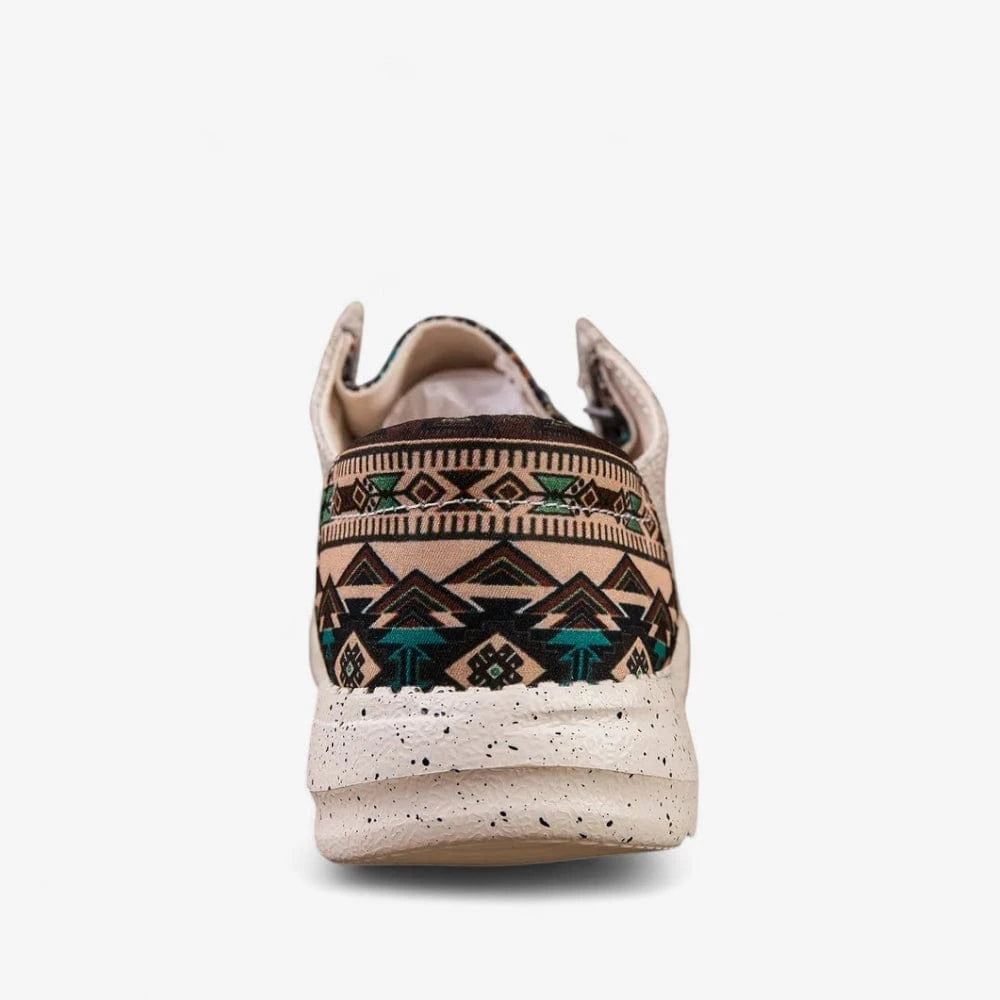 AtelierMocassin Mocassins Homme en Toile Beige à Motifs