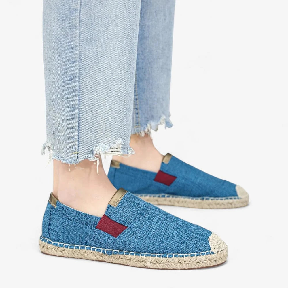 AtelierMocassin Mocassins Homme en Toile Bleu Marine – Style estival chic