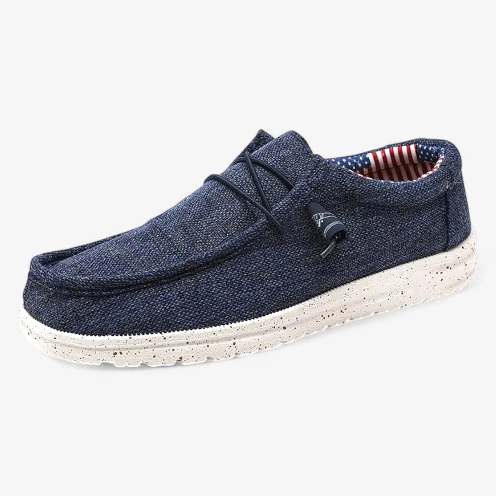 AtelierMocassin Mocassins Homme en Toile Bleu Marine – Style Urbain