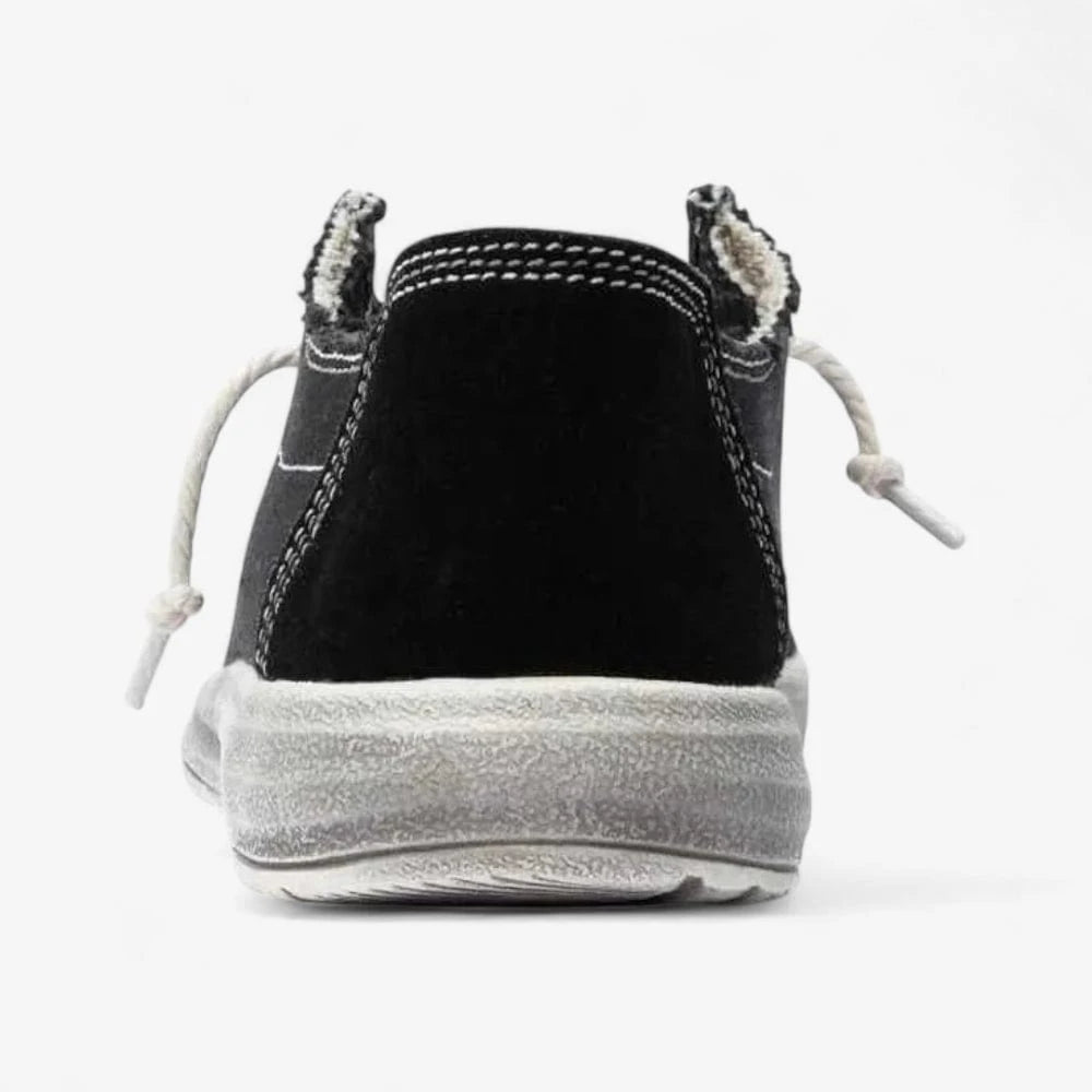 AtelierMocassin Mocassins Homme en Toile Noire Décontractés