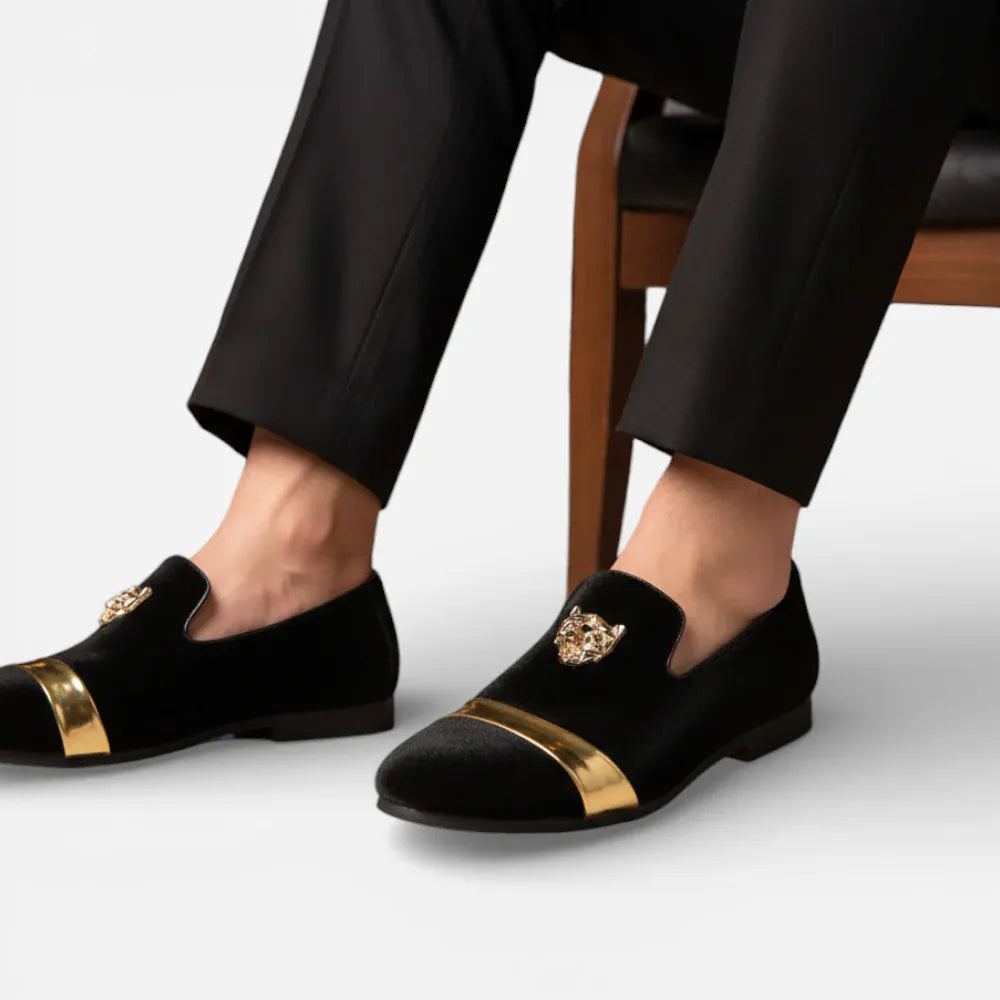 AtelierMocassin Mocassins Homme en Velours Noir