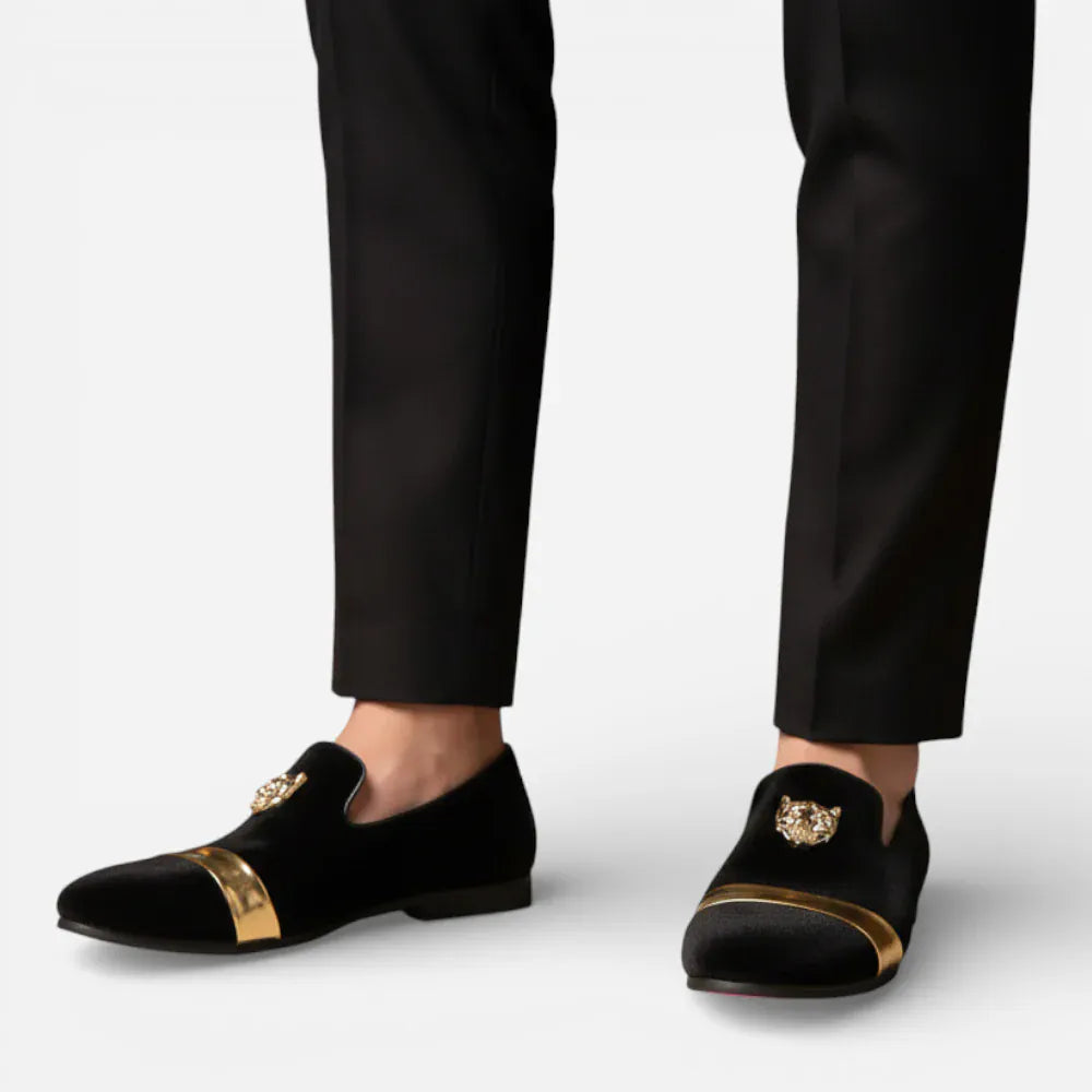 AtelierMocassin Mocassins Homme en Velours Noir