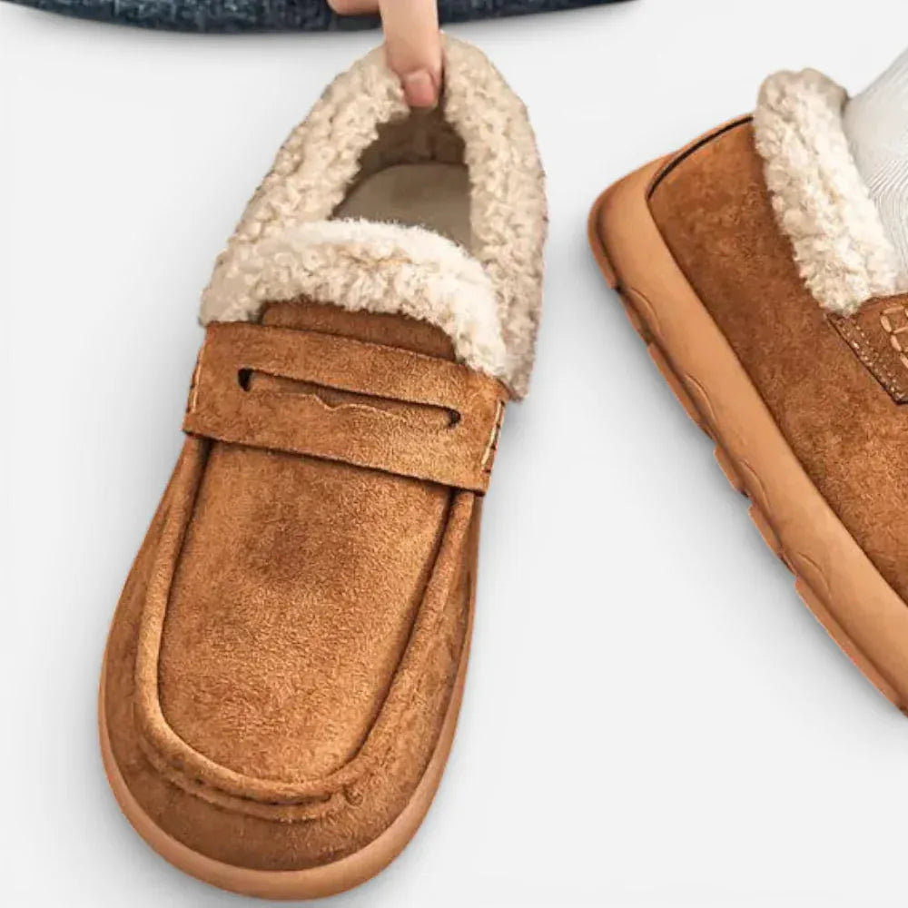 AtelierMocassin Mocassins Homme Hiver Marron de Conduite Slip-On