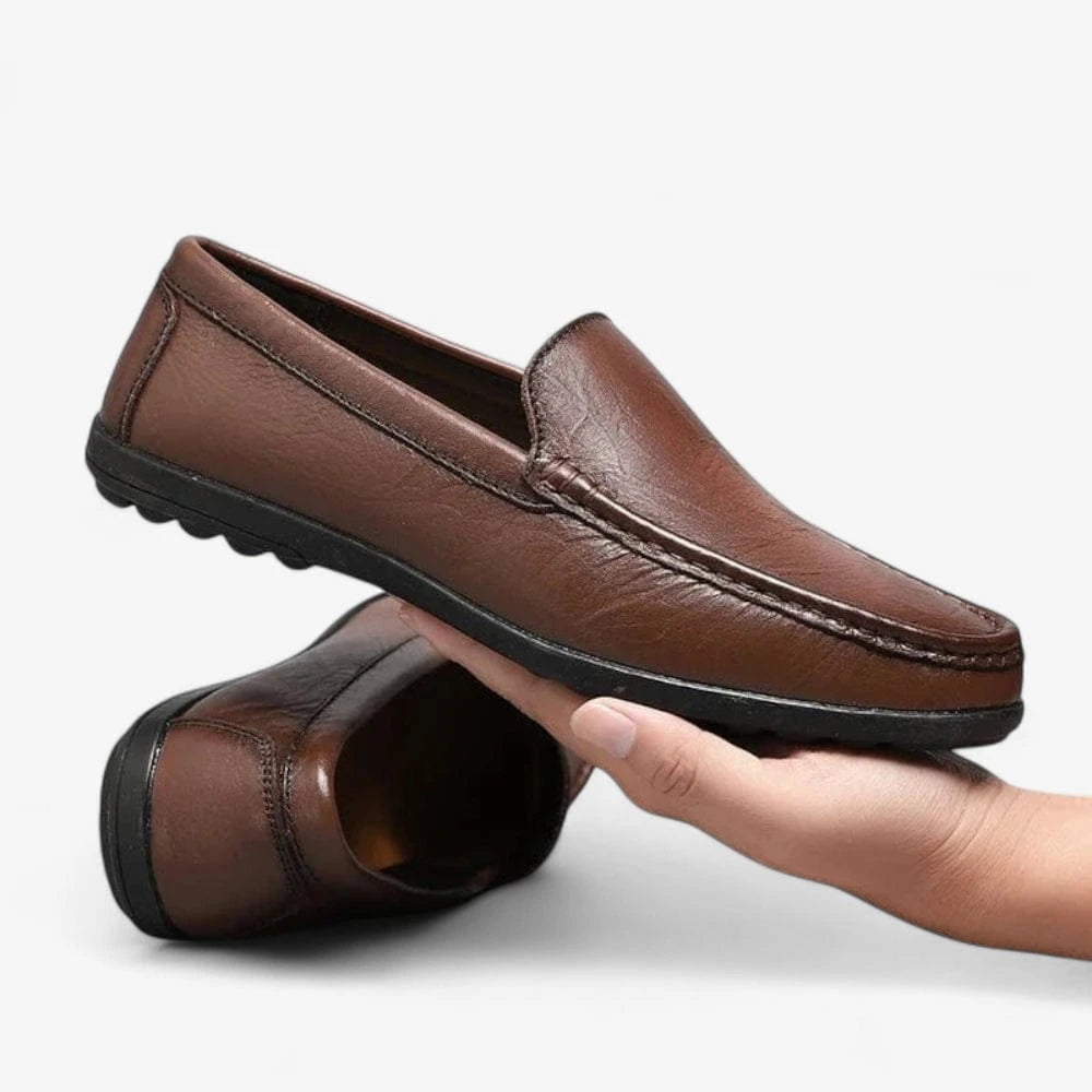 AtelierMocassin Mocassins Homme Marron en Cuir – Élégants et Confortables