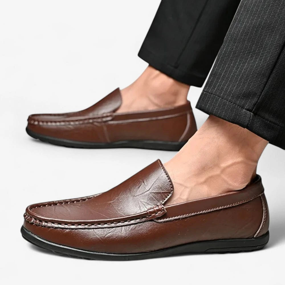 AtelierMocassin Mocassins Homme Marron en Cuir – Élégants et Confortables