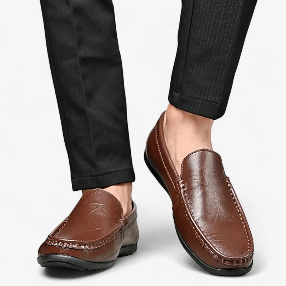 AtelierMocassin Mocassins Homme Marron en Cuir – Élégants et Confortables