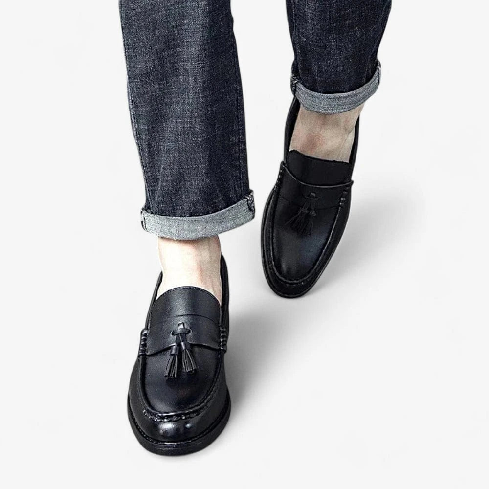 AtelierMocassin Mocassins Homme Noir à Gland