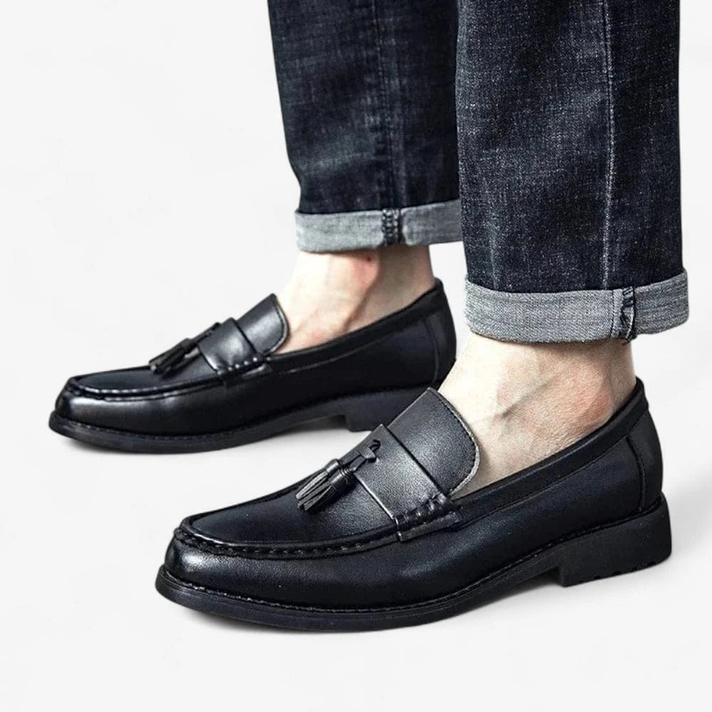 AtelierMocassin Mocassins Homme Noir à Gland