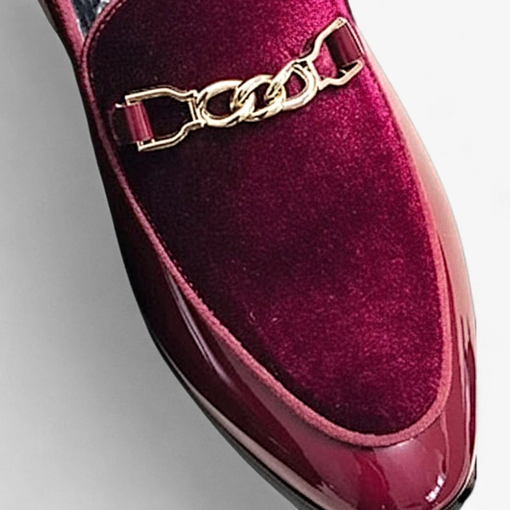 AtelierMocassin Mocassins Homme Vernis en Daim Bordeaux
