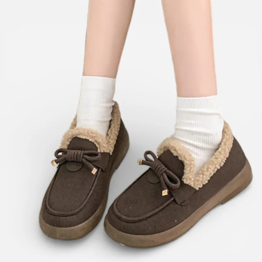 AtelierMocassin Mocassins Marron Foncé Femme Hiver Slip-On