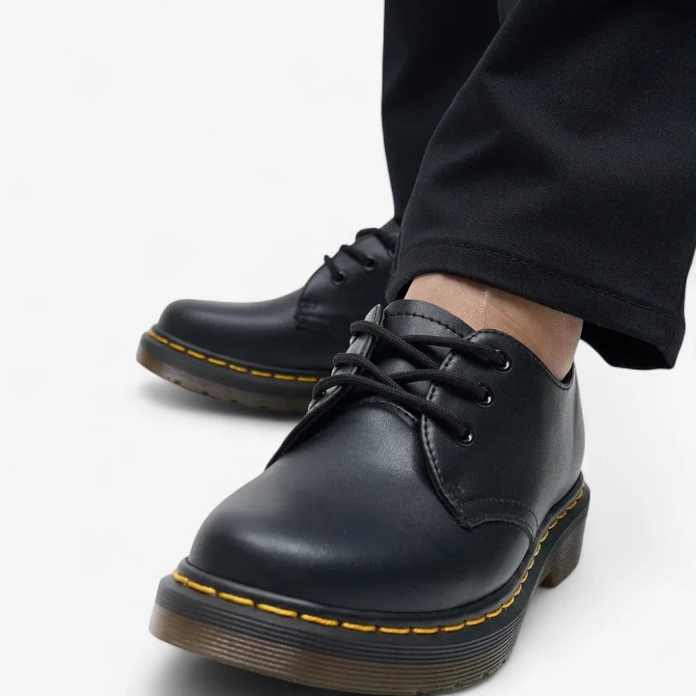 AtelierMocassin Mocassins Unisexe en Cuir Noir Plateforme