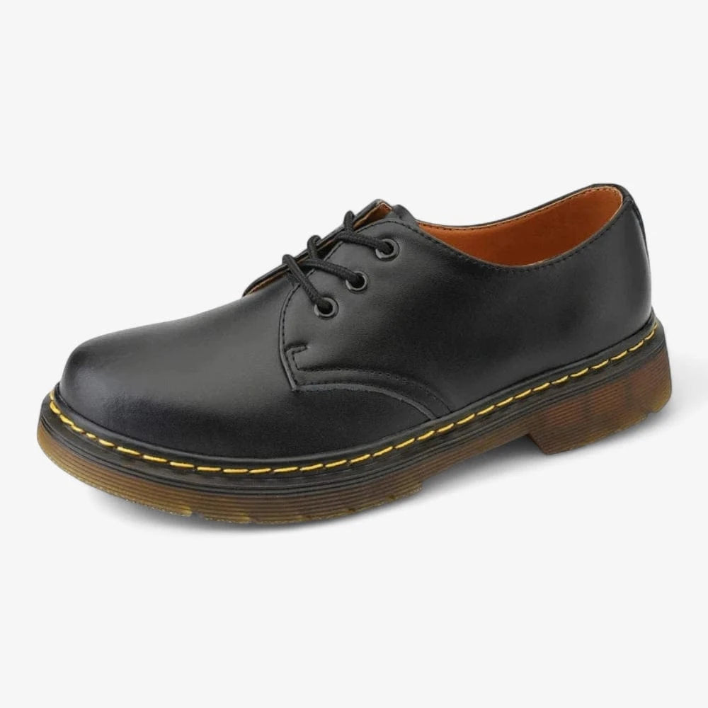 AtelierMocassin Mocassins Unisexe en Cuir Noir Plateforme