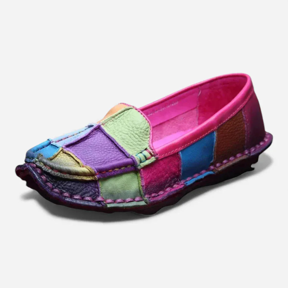 AtelierMocassin Multicolore / 35 Mocassins Femme en Cuir Souple Multicolore