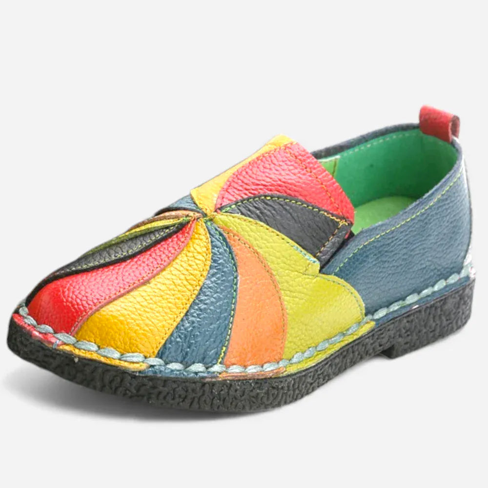 AtelierMocassin Multicolore / 36 Mocassins Femme Slip-On en Cuir Multicolore